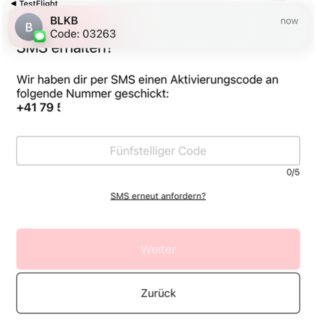 Twint-Registrierung Schritt 3
