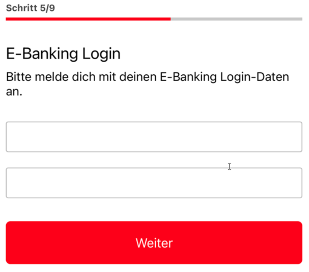 Twint-Registrierung Schritt 5