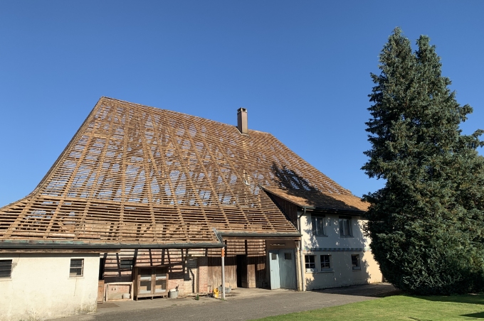 Das fast 300-jährige Bauernhaus zu Beginn des Umbaus